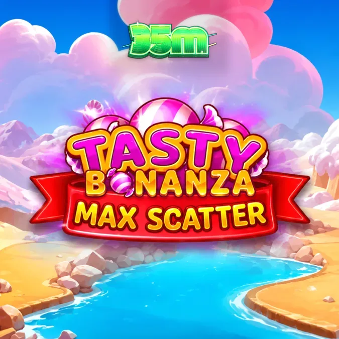Interface colorida e vibrante do slot Tasty Bonanza Max Scatter